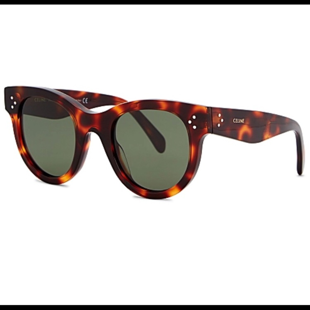 Celine Round frame Tortoiseshell Sunglasses